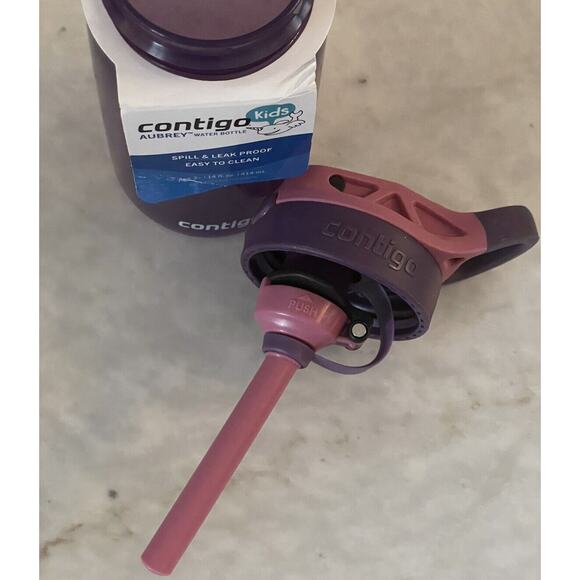 Contigo Aubrey Kids Water Bottle 14 oz Leak-Proof Spill-Proof Purple Travel NEW‎ - Picture 5 of 5